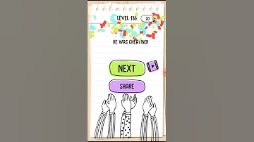 Brain test level 136 where is the ball? walkthrough