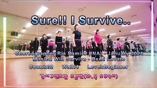 Sure!! I Survive..Line Dance#쉬운초급작품#익숙한추억의팝송#강서구민회관