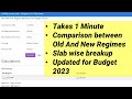 DEMO | Simplest Old Vs New Tax Regime Calculator (with 2023 Budget update)