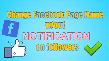 How to change facebook page name without notification on followers | Vhenjo Edits TV