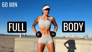 FULL BODY DUMBBELL WORKOUT  | 60 min no repeat no jumps