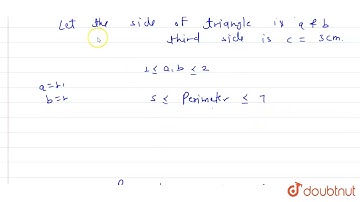 In a triangle, which is not equilateral, the sides ( in cm ) are integers. The longest side is 3...