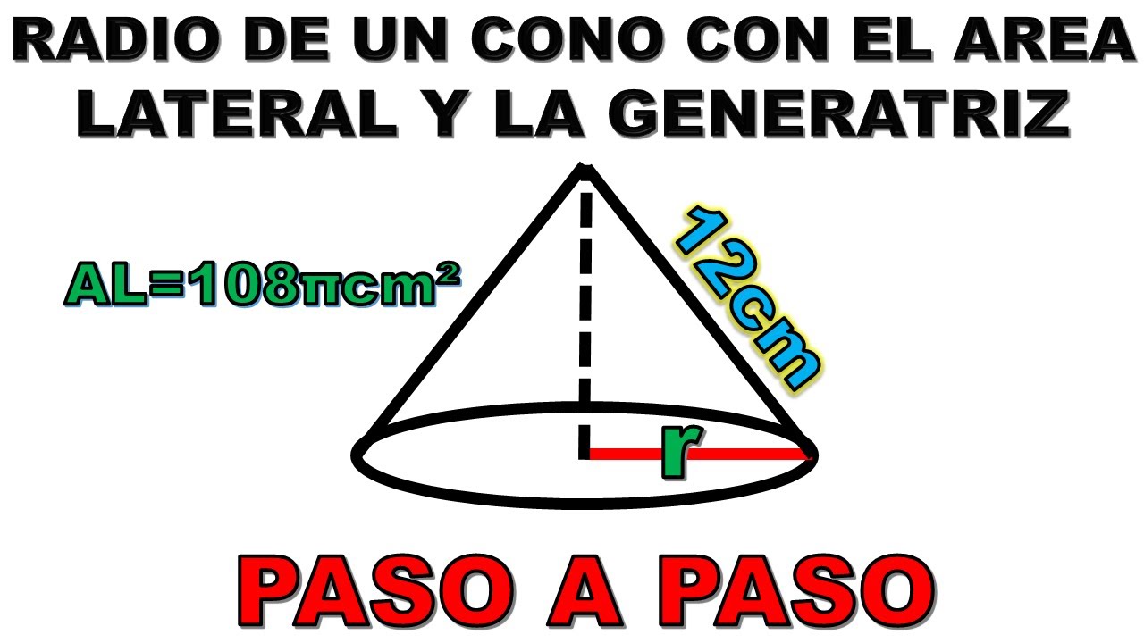 COMO HALLAR EL RADIO DE UN CONO SUPER FÁCIL ✍️