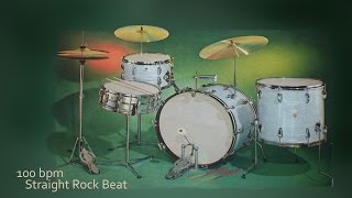 Drum Beat Play along Loop 100 BPM Metronome Practice 5 minutes SIMPLE