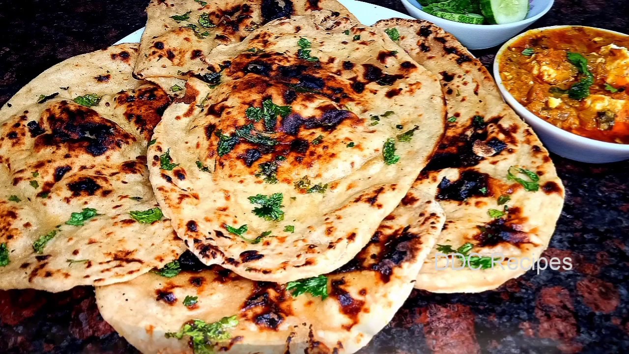 3 Ingredients RecipeNaan गेहूं के आटे के Garlic Naan Recipe Tandoori