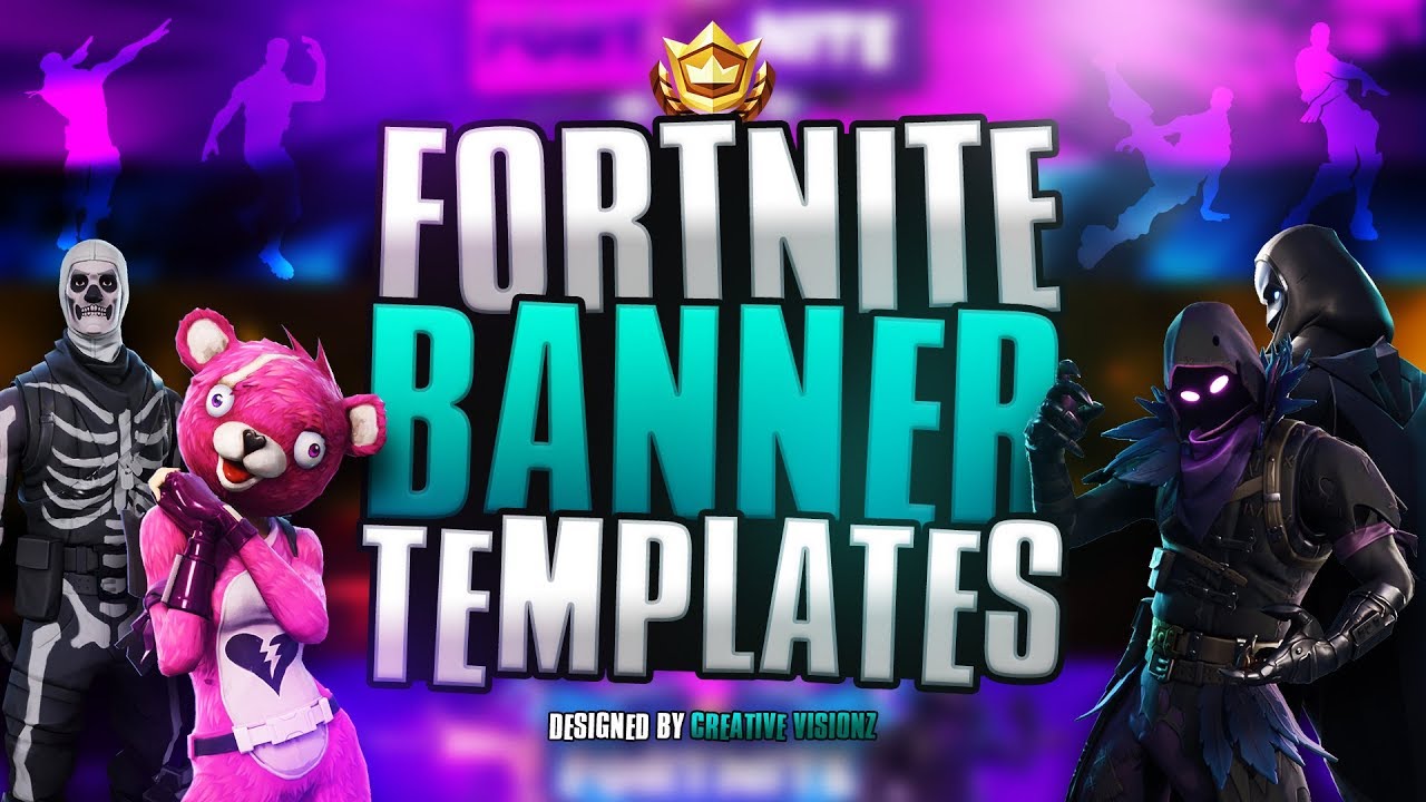 Free Fortnite Youtube Banner Templates Gfx Pack 2 Photoshop