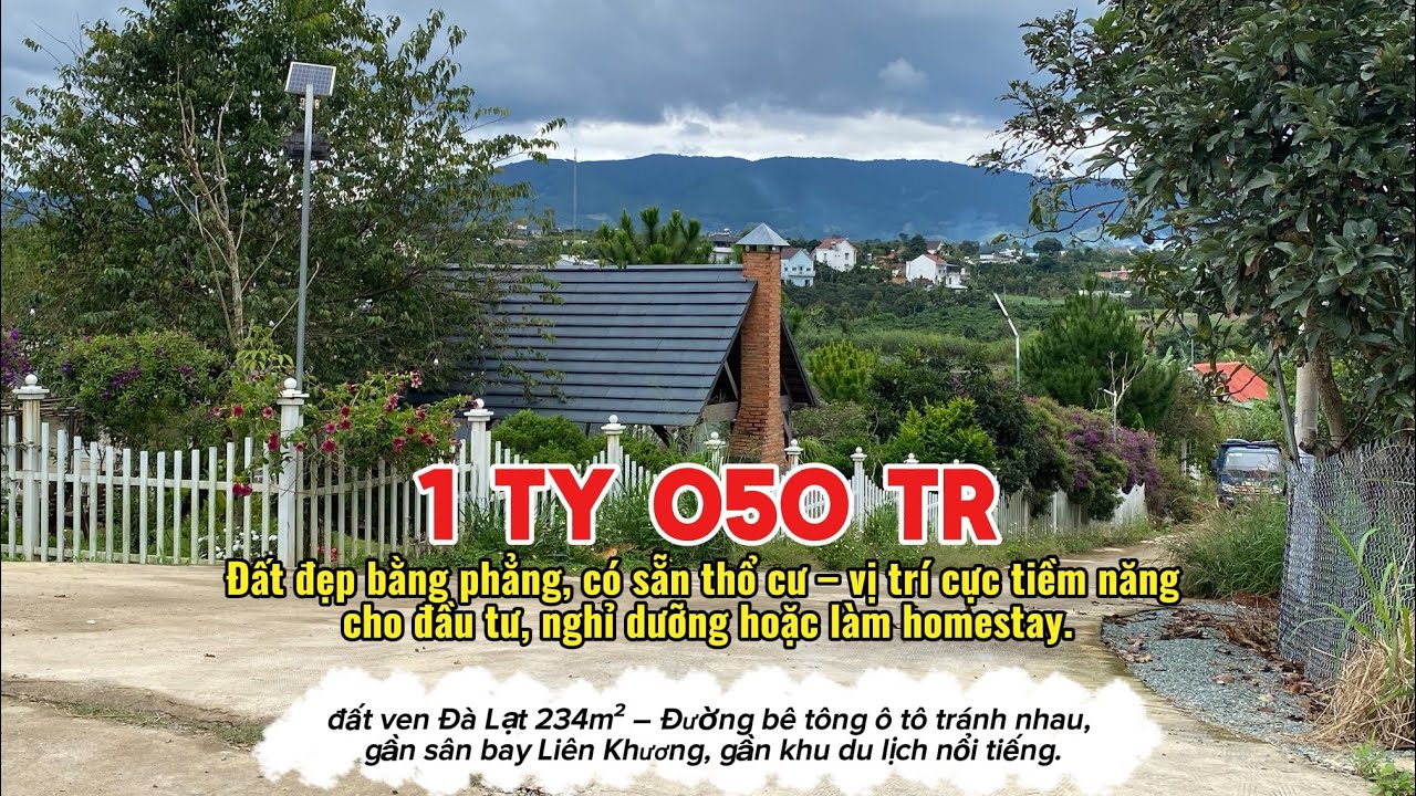 Đất ven Đà Lạt 234m² – Gần sân bay Liên Khương, gần khu du lịch nổi tiếng | Đất đẹp đầu tư Lâm Hà