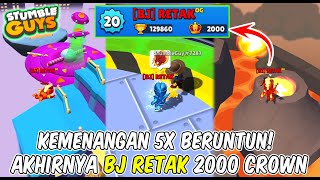 AKHIRNYA 2000 CROWN! PUSH 1995 CROWN MENUJU 2000 CROWN & KLAIM 100 GEMS GRATIS - Stumble Guys