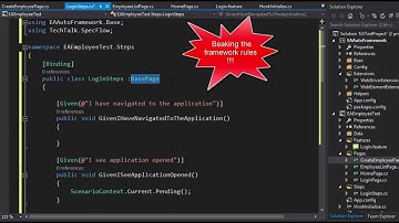 Adding Step definitions and creating Base Step class for all step definitions