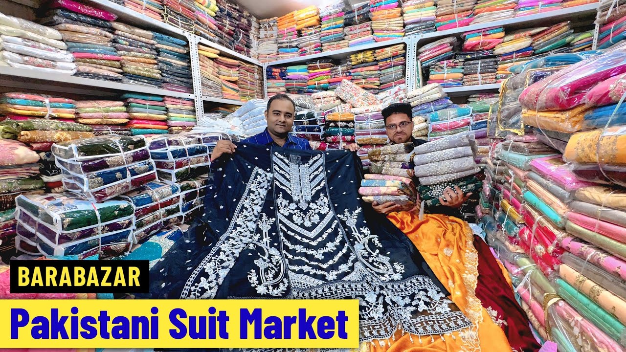 3 Piece Salwar Suit Wholesale Market in Kolkata // Pakistani Suit & Jaipuri Cotton Suit Wholesaler 🔥