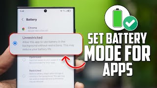 How to Set an App Battery Usage to Unrestricted/Optimized/Restricted | Samsung Battery Usage Setting screenshot 3