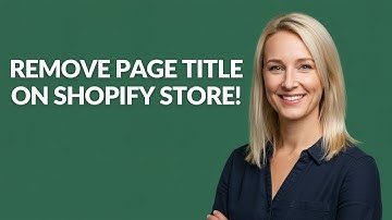 REMOVE PAGE TITLE ON SHOPIFY STORE! - Julia