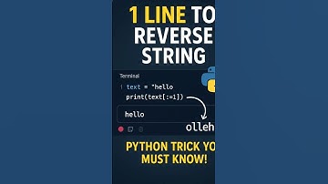 1 Line to Reverse a String in Python!   #coding #python #shorts