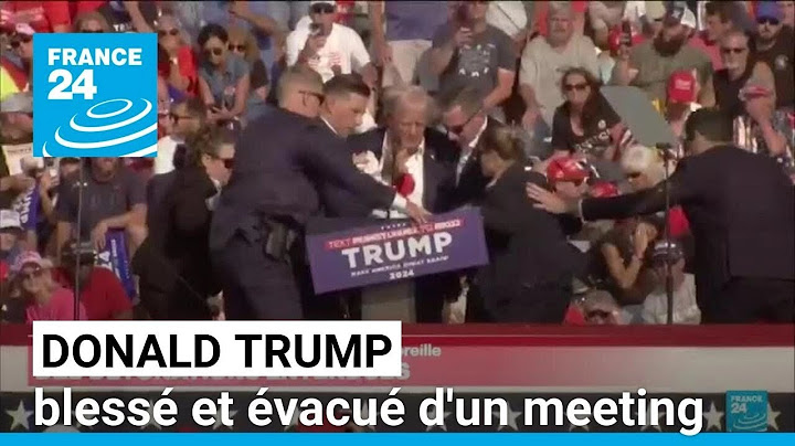 États-Unis : Donald Trump blessé et évacué d'un meeting après des détonations • FRANCE 24