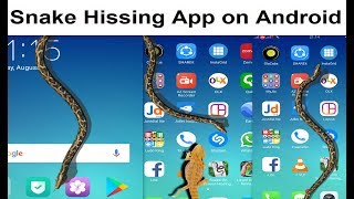 Snake on Android mobile Screen hissing joke screenshot 5
