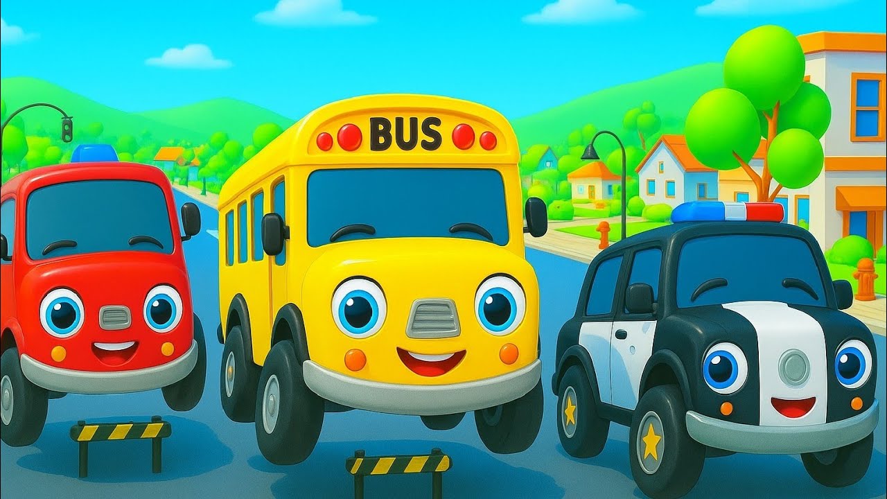 “Wheels on the Bus | Fun Nursery Rhyme for Kids with Sing Along & Colorful Animation!”