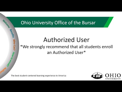 Ohio University Office of the Bursar-Authorized User