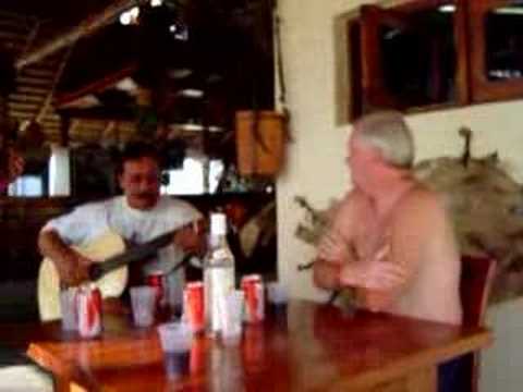 Cuba Santa Lucia, Fernando sings at cocoa beach