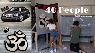 40 People | Full Tufting Process ( car rug & namaste )