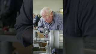 Can you guess which part of a Morgan sports car is being made here? #morgan #morgancars