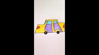 طريقة رسم سيارة/رسم سيارة للأطفال/رسم سيارة سهلة #shorts