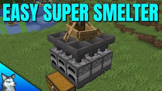 Minecraft Easy Super Smelter / Furnace Array 1.19 Chest Boat