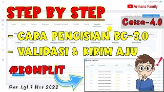 Step By Step.. Cara Pengisian / Input Data Ekspor BC3.0 di Portal Ceisa-4.0, Validasi & Respon Kirim