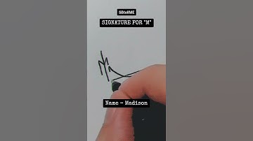Signature for M | Madison | SBtellME Calligraphy and Handwriting #shorts #signature #calligraphy