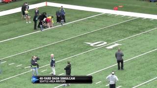 Seahawks.com Media Combine: 40-Yard Dash Simulcam