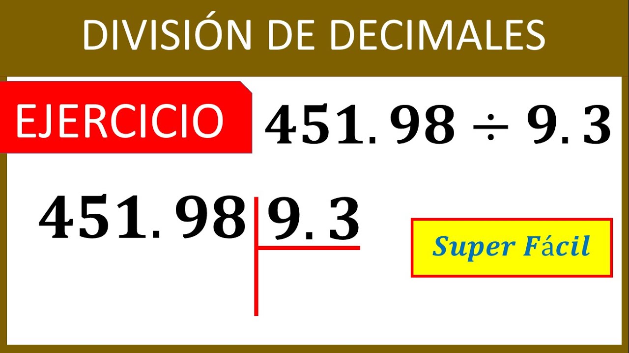 DIVISIÓN DE NÚMEROS DECIMALES | Ejercicio Resuelto para Principiantes