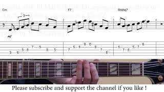 2 5 1 Jazz licks substitutions whole tone augmented Cm F7 BbMaj