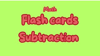Subtraction flashcards easy practice in order @simplelearningfun