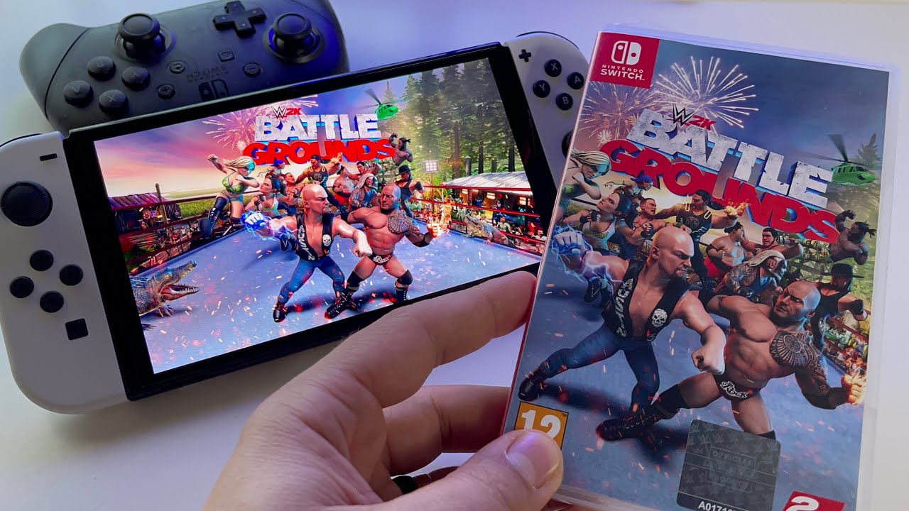WWE 2K Battlegrounds - REVIEW | Switch OLED handheld gameplay