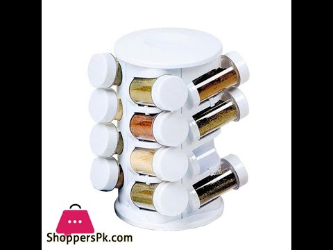High Quality PRevolving Spice Jars 16 Piece