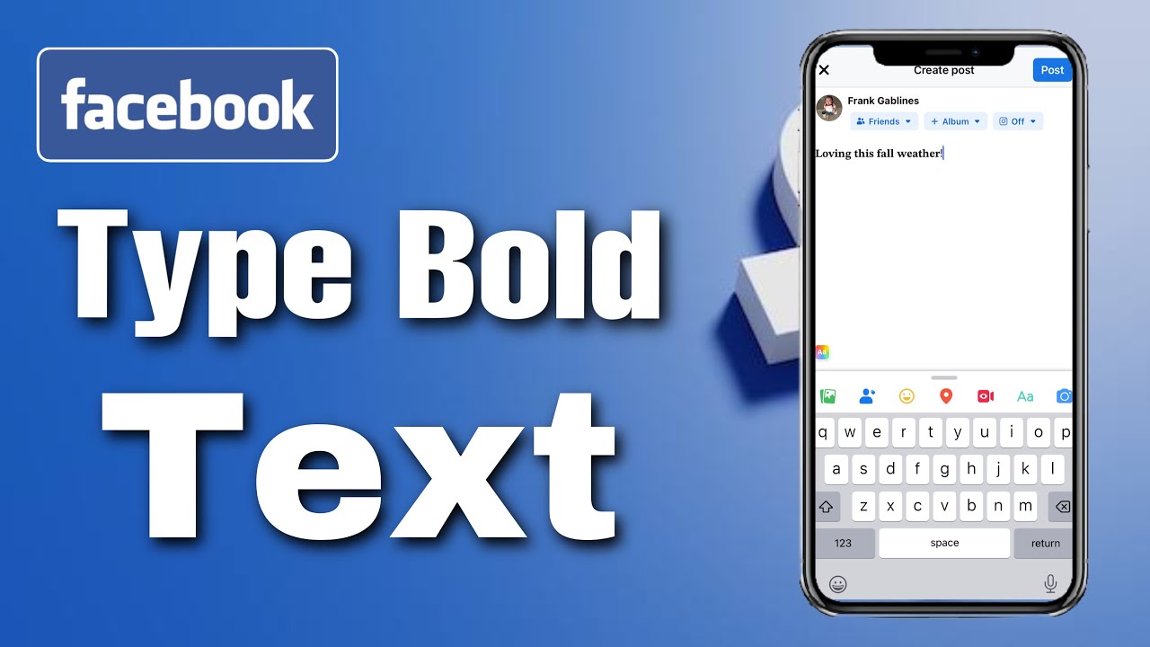 How To Type Bold Text On Facebook (Step By Step) - YouTube