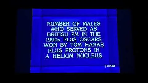 Final Jeopardy, “Knowledge by the numbers” - Million Dollar Masters Tournament Day 8 (5/10/02)