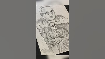 Dr Babasaheb Ambedkar Outline Drawing #shorts #drawing #babasahebambedkar