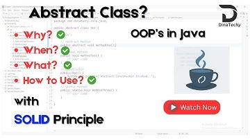 Abstract Class in Java 🔥 | What, Why, When & How + SOLID Principle Explained | Tamil | DinaTechy