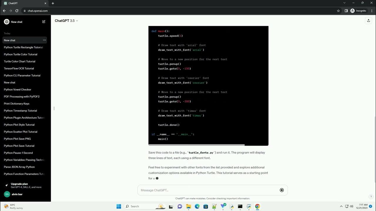 python turtle fonts list - YouTube