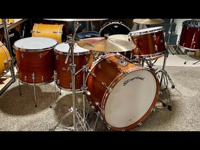70's Slingerland Mahogany Vintage Drum Set 13,16,18, 24 Bass Drum