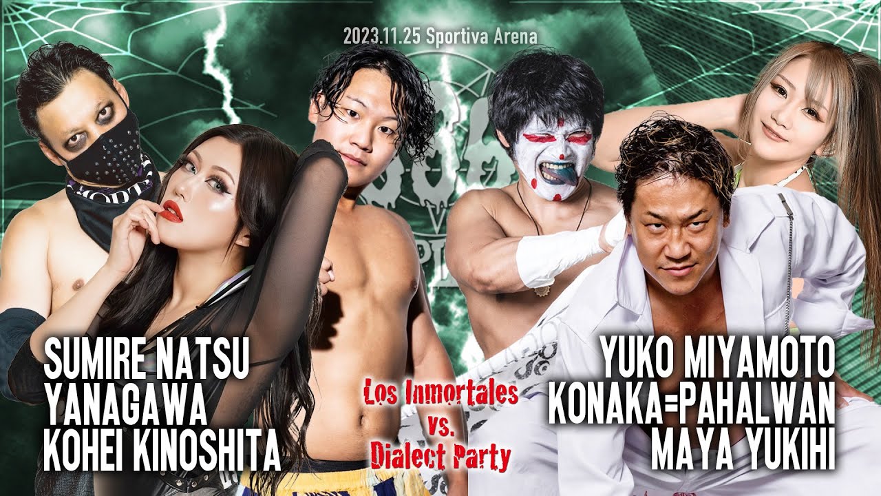 FULL MATCH — NATSU & YANAGAWA & KINOSHITA vs. MIYAMOTO & KONAKA