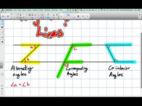 Angles And Parallel Lines Grade 9 Lesson 8 2 5 12 14 Youtube