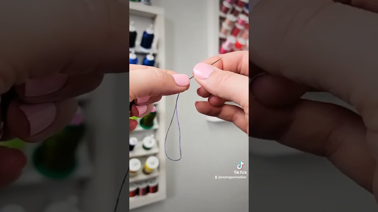 Learn To Tie A Knot In Your Thread The Easy Way Sew Sewing Handsewing