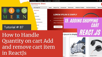 React js Tutorial # 87| How to Handle Quantity on cart Add and remove cart item  in  ReactJs