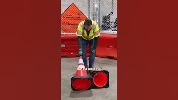 Which One Will Tip First? - PVC Cone vs EnviroCone Tip Test #shorts #roadsafety