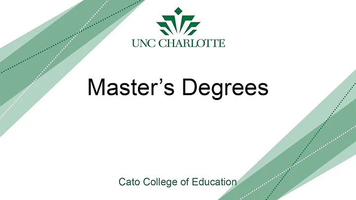 2020 Virtual Commencement: Cato College of Education Masters Degrees