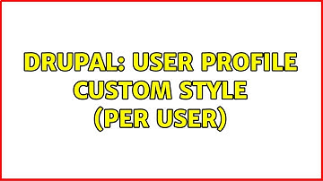 Drupal: User profile custom style (per user)