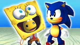 LittleBigPlanet 3 - Sonic in SpongeBob's Airborne Adventure! - PS4 Gameplay | EpicLBPTime