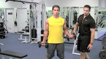 How To: Build big arms with STANDING ALTERNATING DUMBELL  BICEP CURLS By Trainer Johnny