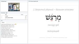 С. Белоусов «Огласовки в современном иврите» #2